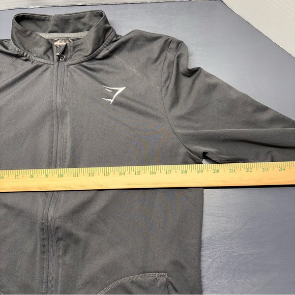 Gymshark Women's Size L Training Zip Up Jacket In Gray Workout Running Light - Picture 6 of 11